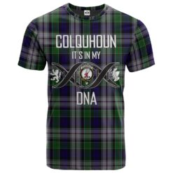 Colquhoun Dress Clan DNA In Me Tartan Crest T-Shirt