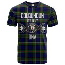 Colquhoun Modern Clan DNA In Me Tartan Crest T-Shirt