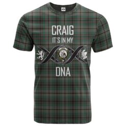 Craig Clan DNA In Me Tartan Crest T-Shirt