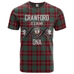 Crawford Modern Clan DNA In Me Tartan Crest T-Shirt