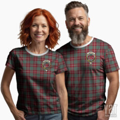 Crawford Scottish Tartan T-shirt with Crest – Authentic Clan Apparel