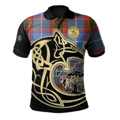 Crichton Clan Polo Shirt Viking Wolf