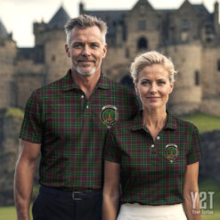 Crosbie (or Crosby) Clan Tartan Polo with Crest - Authentic Scottish Apparel