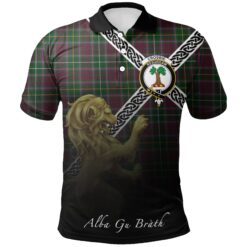 Crosbie Polo Shirts Tartan Crest Celtic Scotland Lion