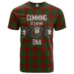Cumming 01 Clan DNA In Me Tartan Crest T-Shirt