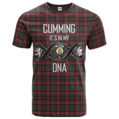 Cumming Hunting Modern Clan DNA In Me Tartan Crest T-Shirt