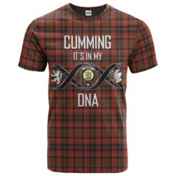 Cumming Hunting Weathered Clan DNA In Me Tartan Crest T-Shirt