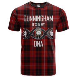Cunningham 02 Clan DNA In Me Tartan Crest T-Shirt