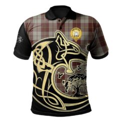 Cunningham Burgundy Dancers Clan Polo Shirt Viking Wolf