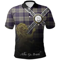 Cunningham Dress Blue Dancers Polo Shirts Tartan Crest Celtic Scotland Lion