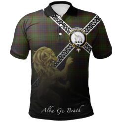 Cunningham Hunting Modern Polo Shirts Tartan Crest Celtic Scotland Lion