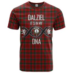 Dalziel 01 Clan DNA In Me Tartan Crest T-Shirt
