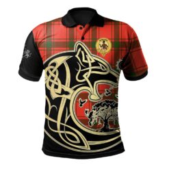 Darroch Clan Polo Shirt Viking Wolf