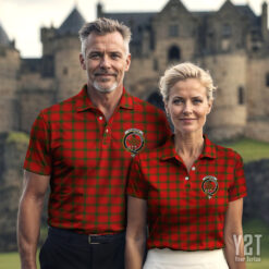 Darroch (Gourock) Clan Tartan Polo with Crest - Authentic Scottish Apparel