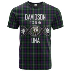 Davidson Double Clan DNA In Me Tartan Crest T-Shirt