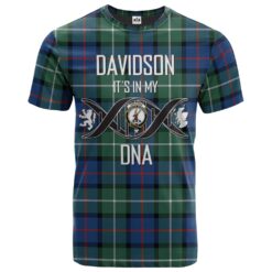 Davidson of Tulloch 01 Clan DNA In Me Tartan Crest T-Shirt