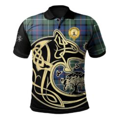 Davidson of Tulloch Clan Polo Shirt Viking Wolf