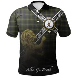 Davidson Tulloch Dress Polo Shirts Tartan Crest Celtic Scotland Lion