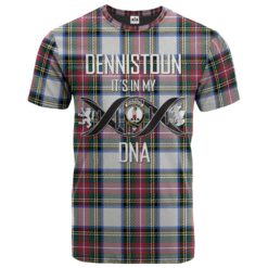Dennistoun Clan DNA In Me Tartan Crest T-Shirt