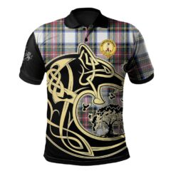 Dennistoun Clan Polo Shirt Viking Wolf