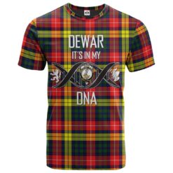 Dewar Clan DNA In Me Tartan Crest T-Shirt