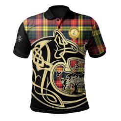 Dewar Clan Polo Shirt Viking Wolf