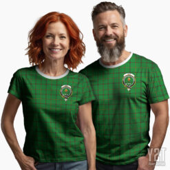 Don Scottish Tartan T-shirt with Crest – Authentic Clan Apparel