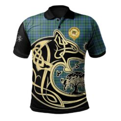 Douglas Ancient Clan Polo Shirt Viking Wolf