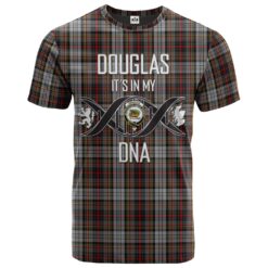 Douglas Ancient Dress Clan DNA In Me Tartan Crest T-Shirt