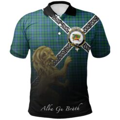 Douglas Ancient Polo Shirts Tartan Crest Celtic Scotland Lion