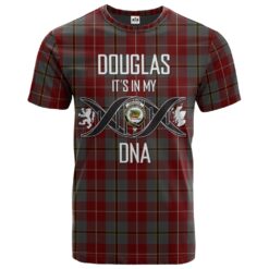 Douglas Ancient Red Clan DNA In Me Tartan Crest T-Shirt