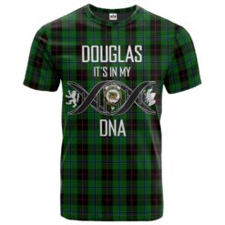 Douglas Black Clan DNA In Me Tartan Crest T-Shirt