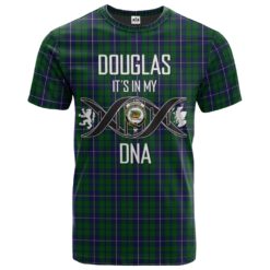 Douglas Green Clan DNA In Me Tartan Crest T-Shirt