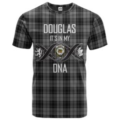 Douglas Grey Clan DNA In Me Tartan Crest T-Shirt