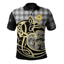 Douglas Grey Modern Clan Polo Shirt Viking Wolf