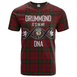 Drummond 02 Clan DNA In Me Tartan Crest T-Shirt