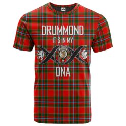 Drummond of Perth Clan DNA In Me Tartan Crest T-Shirt