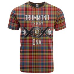 Drummond of Strathallan Clan DNA In Me Tartan Crest T-Shirt