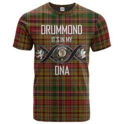 Drummond of Strathallan or Ogilvy Clan DNA In Me Tartan Crest T-Shirt