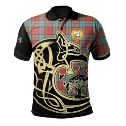 Dunbar Ancient Clan Polo Shirt Viking Wolf