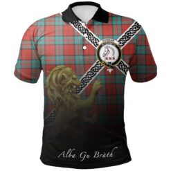 Dunbar Ancient Polo Shirts Tartan Crest Celtic Scotland Lion