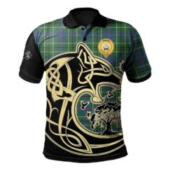 Duncan Ancient Clan Polo Shirt Viking Wolf