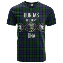 Dundas 02 Clan DNA In Me Tartan Crest T-Shirt