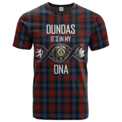 Dundas Clan DNA In Me Tartan Crest T-Shirt