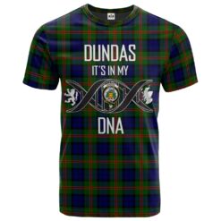 Dundas Modern 02 Clan DNA In Me Tartan Crest T-Shirt