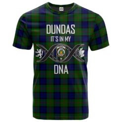 Dundas Modern Clan DNA In Me Tartan Crest T-Shirt