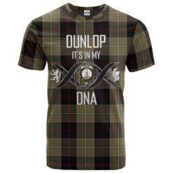 Dunlop Hunting Clan DNA In Me Tartan Crest T-Shirt
