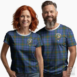 Edmonstone (of Duntreath) Scottish Tartan T-shirt with Crest – Authentic Clan Apparel