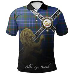 Edmonstone Polo Shirts Tartan Crest Celtic Scotland Lion