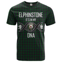 Elphinstone Clan DNA In Me Tartan Crest T-Shirt